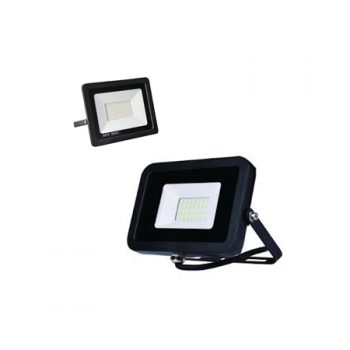 Flood Light LED 10w CW 6k Black Flat IMP