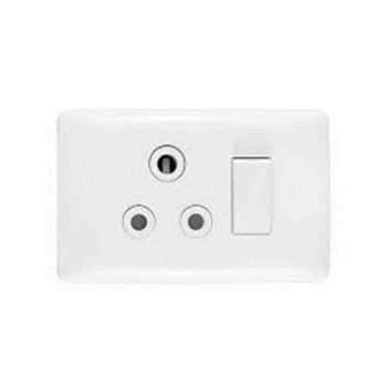 Socket SW 2x4 OY HOR DIA Blk NC 10060