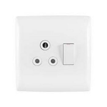 Socket SW SGL 4x4 OY DIA Wht NC 12161