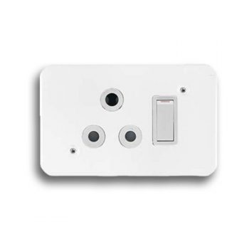 Socket SW 2x4 OY VER CLA Wht NC 6896