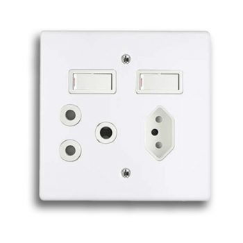 Socket SW COMB 4x4 OY S+3p CLA Blk 6861
