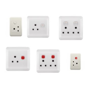 Socket 2x4 Single White Lear
