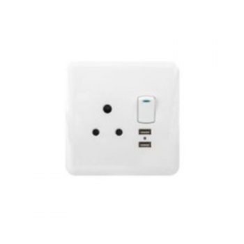 Socket 4x4 Comb 16a3p+2USB Prem WD