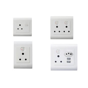 Socket 4x4 Single Papel Qu Wht LES